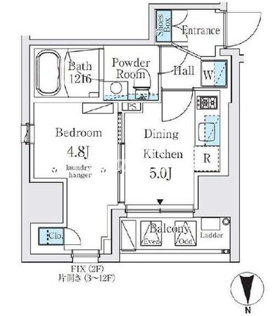 ジオエント秋葉原の物件間取画像